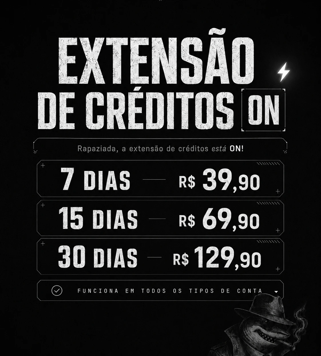 Extensão de Créditos ON — 7, 15 ou 30 dias